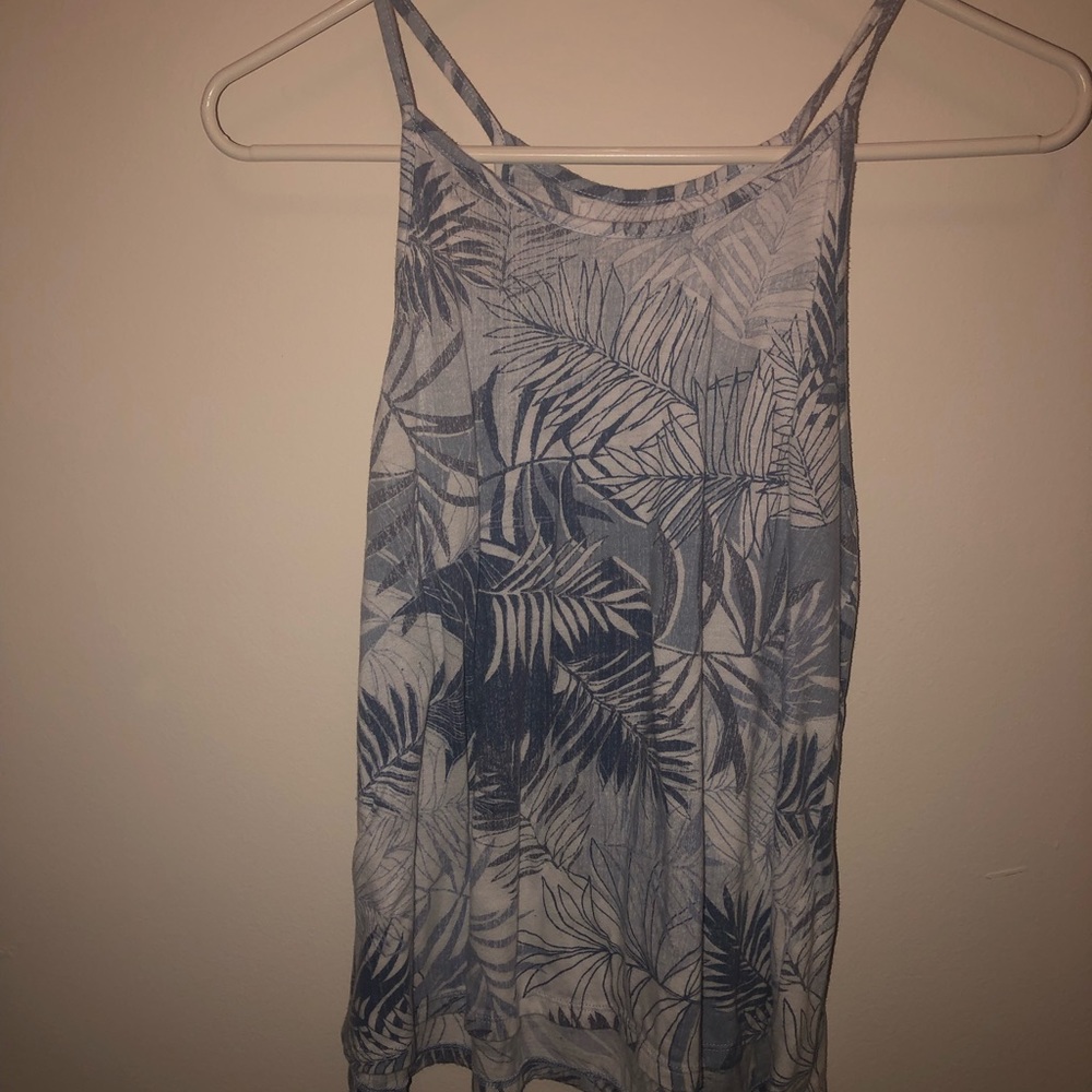 Blue print tank top